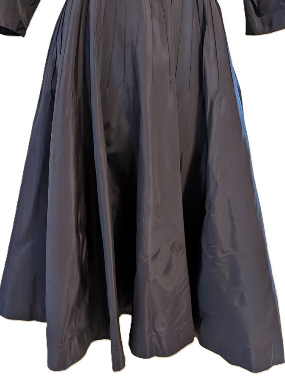 Vintage 1950's Black Taffeta "New Look" Dress SZ M/L - Picture 6 of 6